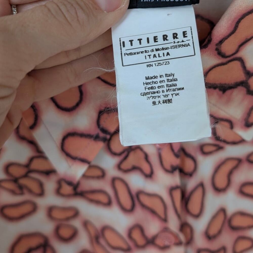 Just Cavalli Red/Orange Long Sleeve Button Down Cotton Shirt, size IT42/US6/M - Picture 11 of 11